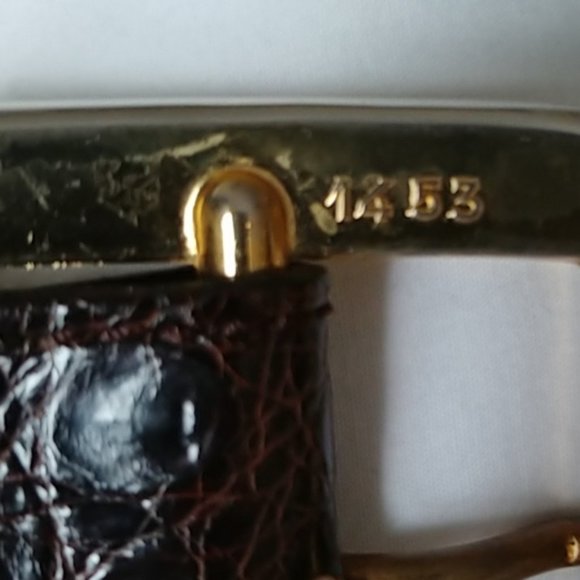 Sz.30🌞ALLIGATOR SKIN LEATHER BELT SZ. 30 - Picture 7 of 11